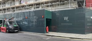 brand printed retail construction site hoardings. commercial licensed image copyright PPM